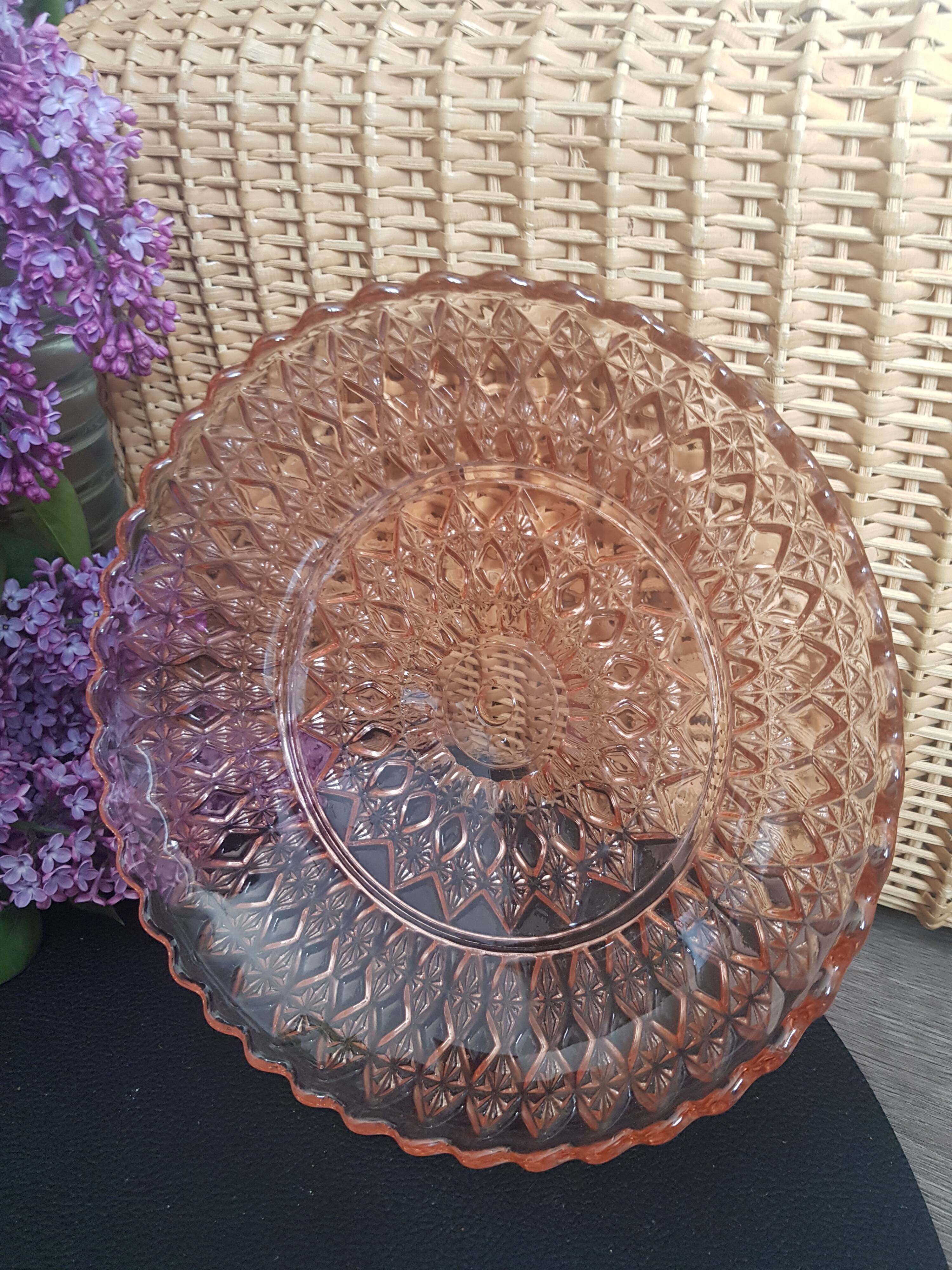 Pink glass lampshade