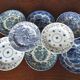 8 blue & white English dinner plates (Myott Meakin WH Grindley KG Luneville)