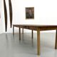 XXL table with 6 legs made of solid pine and rubberwood.