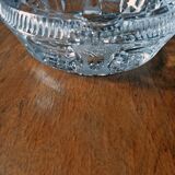 Ancien cendrier en cristal taillé Décor Art Déco Vintage Années 40/50