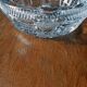 Old cut crystal ashtray Art Deco decor Vintage 40s/50s