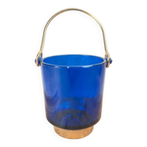 Superb cobalt blue ice bucket – Holmegaard style / Scandinavian design 60s–70s