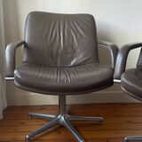 Pair of Geoffrey Harcourt armchairs - Artifort - Circa 1970 - brown leather