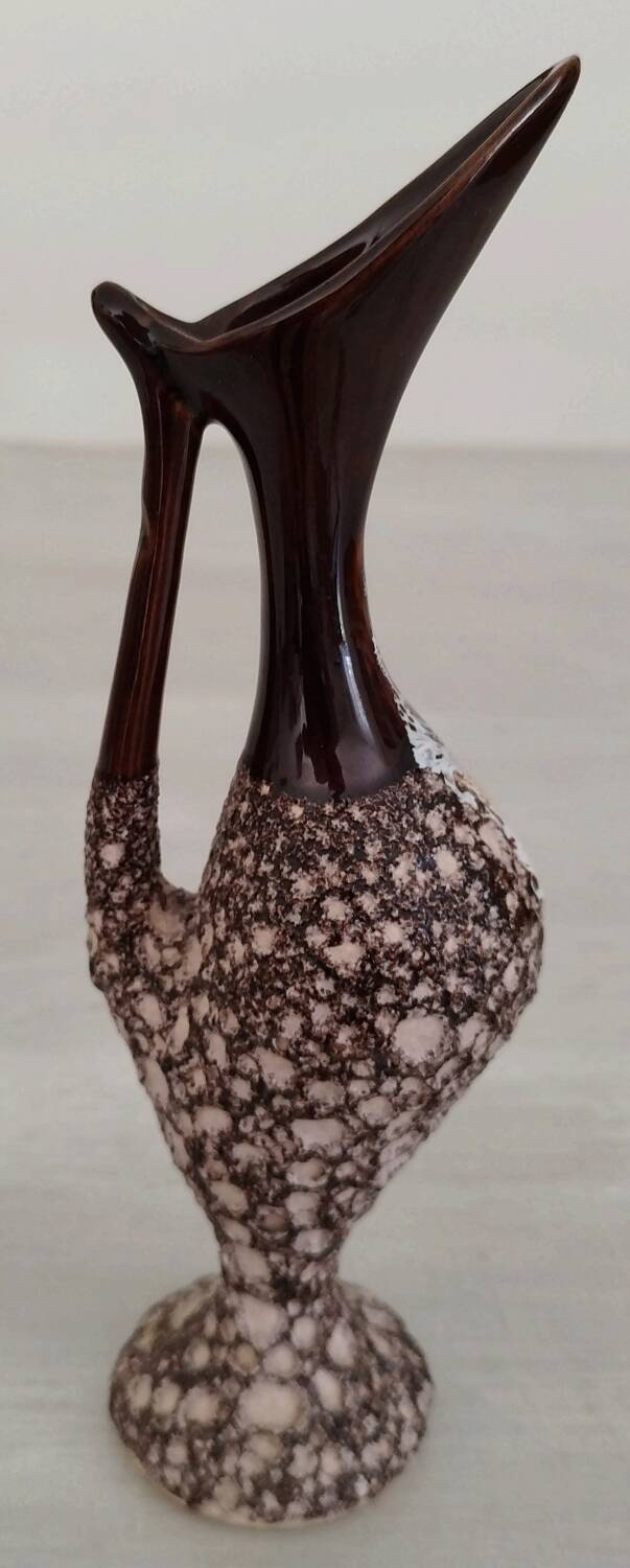 Soliflore Vase Ceramic Vallauris Fat Lava Vintage