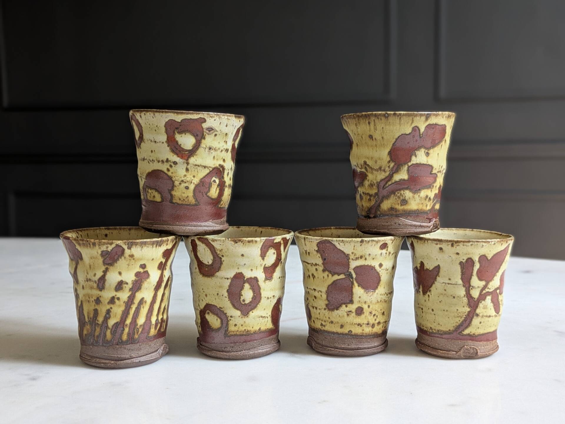 Set of six ''Yunomi'' cups Japanese Art