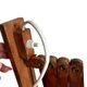 VINTAGE WOODEN WALL LAMP / SCISSOR LAMP WITH LAMPSHADE 'ARO LEUCHTEN'