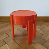 Paire de table de chevet oranges