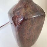 Lampe céramique, câble tissu, abat-jour coton