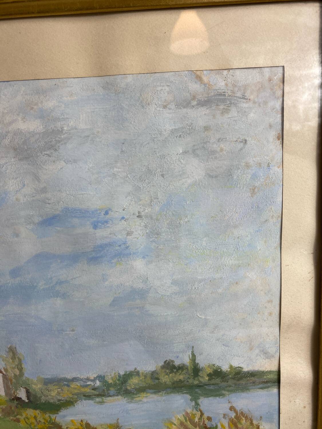 Painting, landscape, gouache by Jeanne Philippar-Quinet