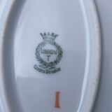 Czech Ceramic Oval Serving and Presentation Dish with Multicolored Flowers Pattern - MLRDP15