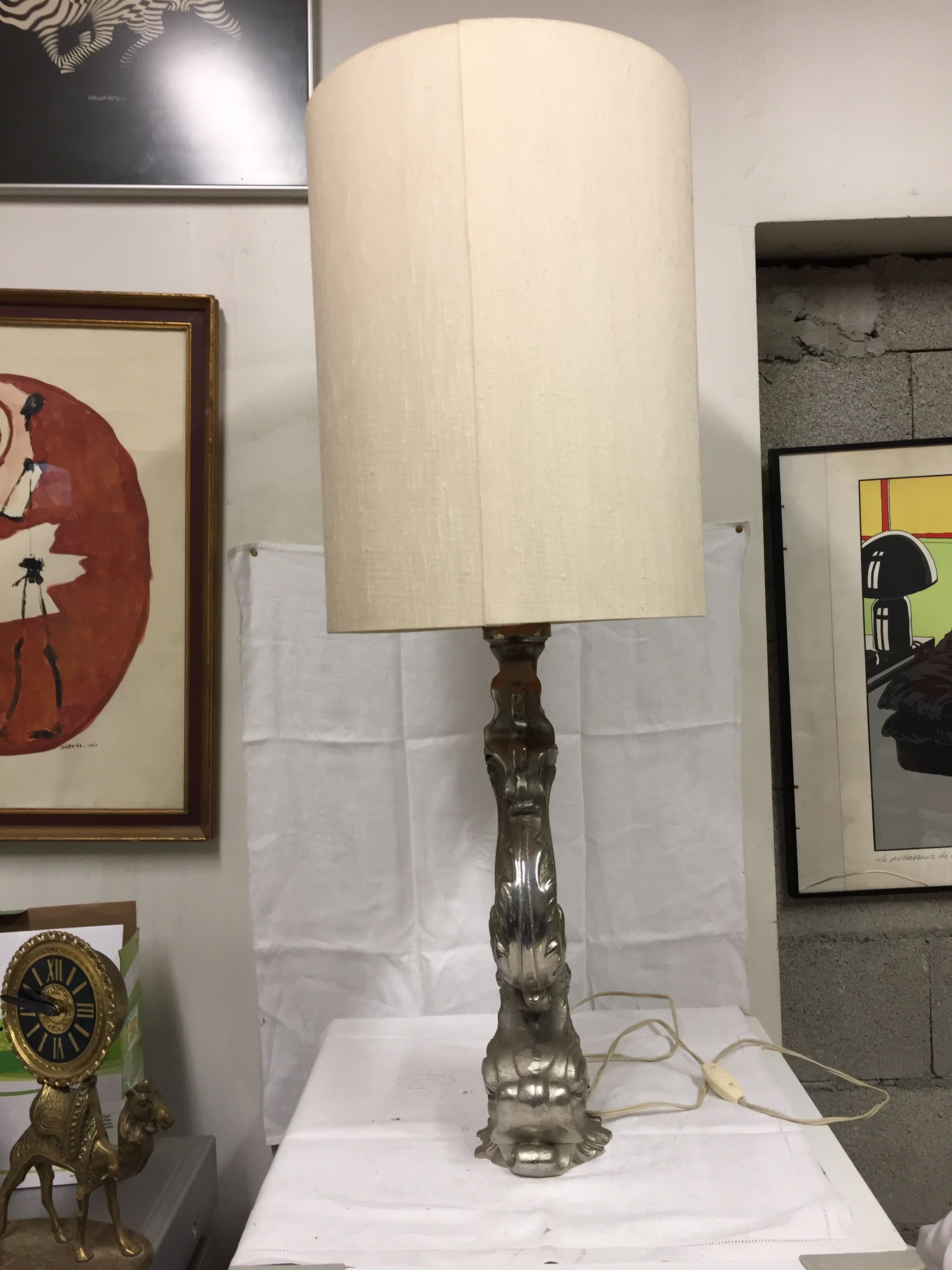 large dolphin table lamp