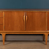 Retro teak 1960s jentique sideboard with folded handles