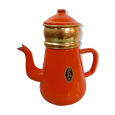 Cafetière tôle émailléE orange