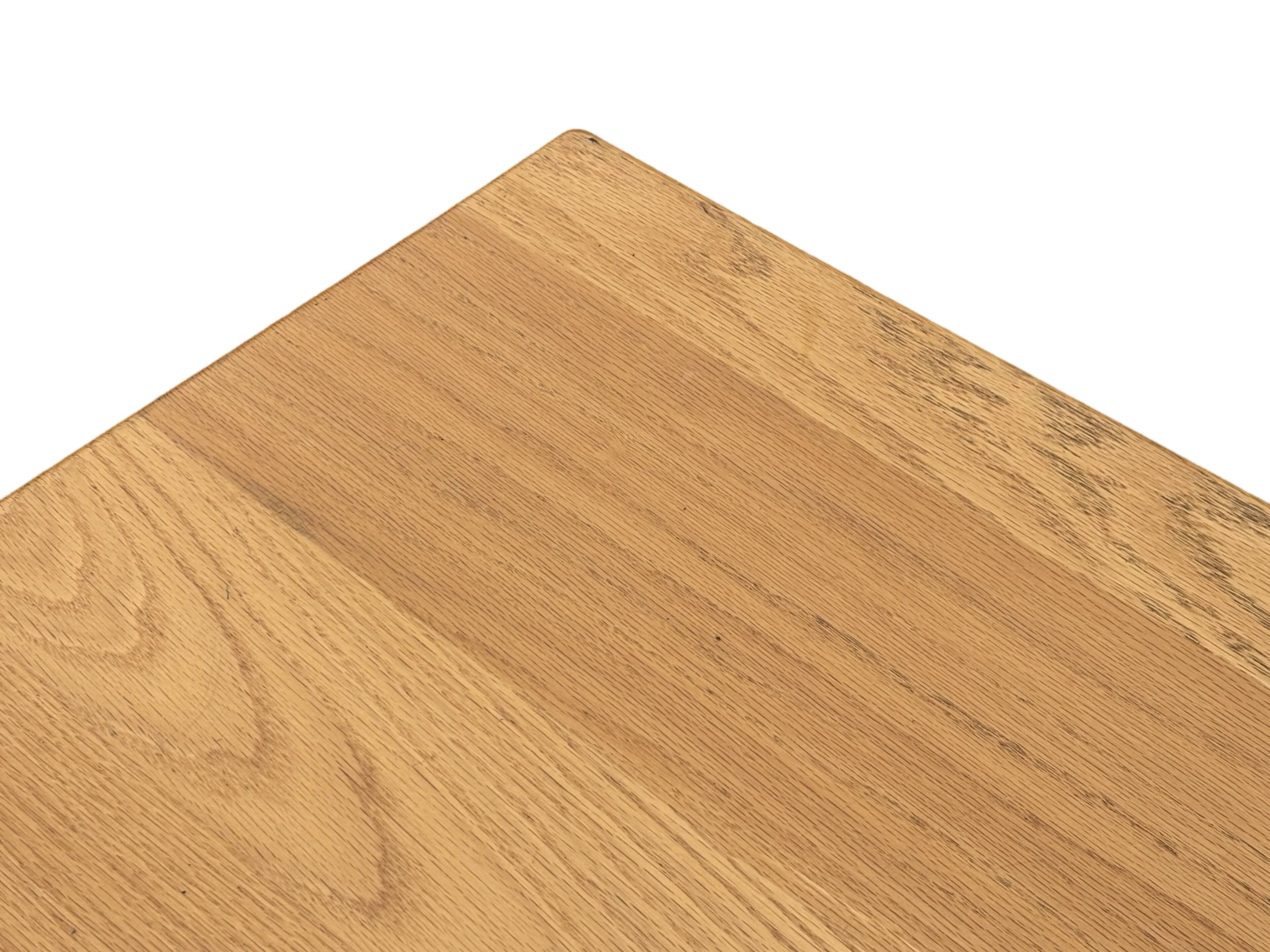 Vintage Shaker oak dining table with a minimalist design from the 1970s.