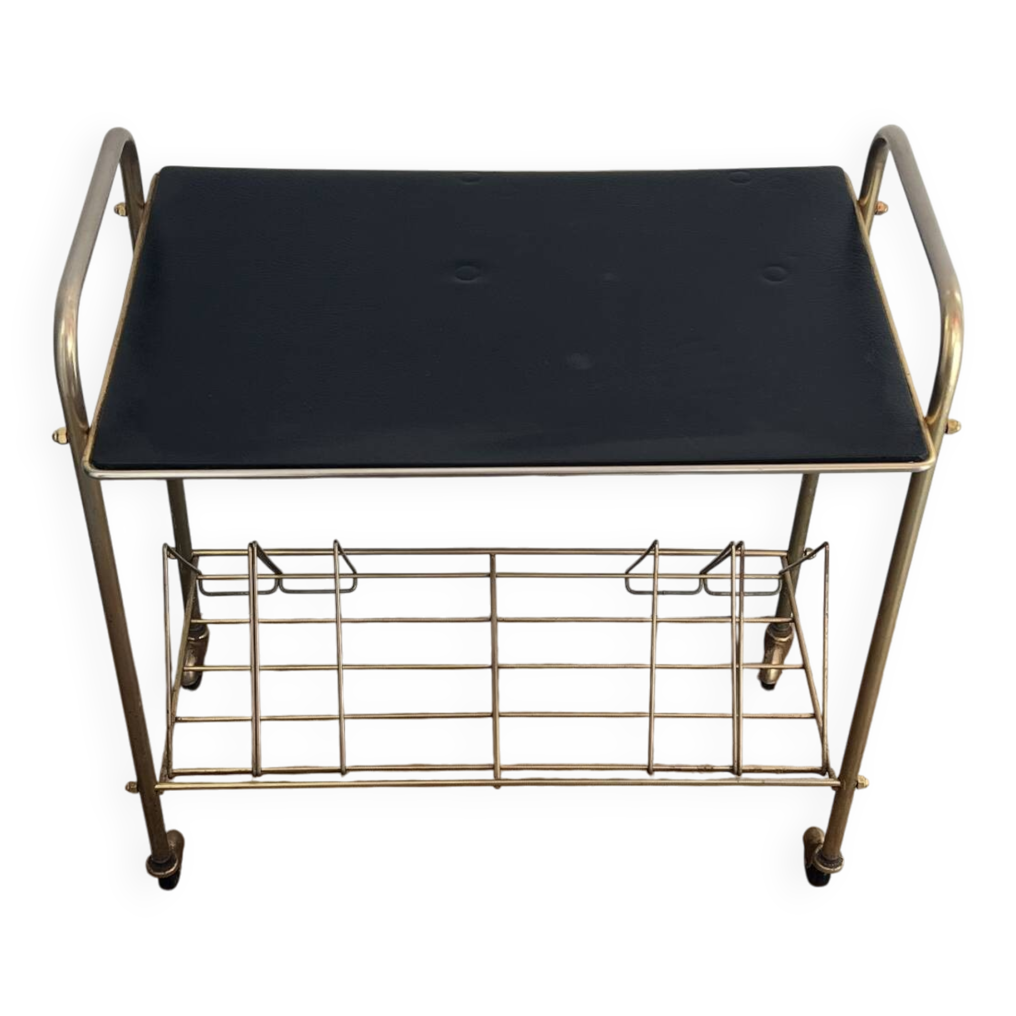 Vintage serving cart on wheels