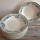 Set of 12 deep terre de fer plates