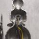 2 Wall Sconces Candle Holders Antique Style - Satin Nickel Metal - E14 Socket