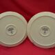 Set of 2 porcelain dessert plates. decor by jean picart le doux.