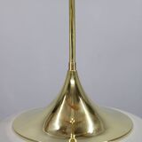 Italian mid-century brass and plastic pendant lamp, 1970s