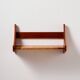 Teak wall shelf with cane details