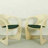 Paire de fauteuils Casalino par Alexander Begge pour Casala – Design de l'ère spatiale (années 1970)