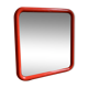 Miroir annees 70 plastique rouge style scandinave