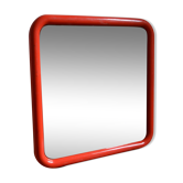 Miroir annees 70 plastique rouge style scandinave