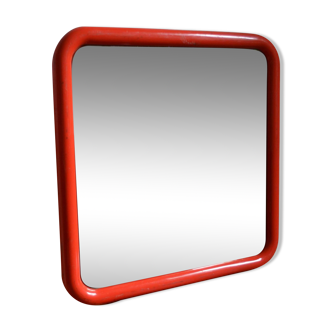 Mirror 1970s red plastic scandinavian style