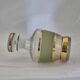 Vintage liqueur service in frosted celadon and gold glass – 1950s