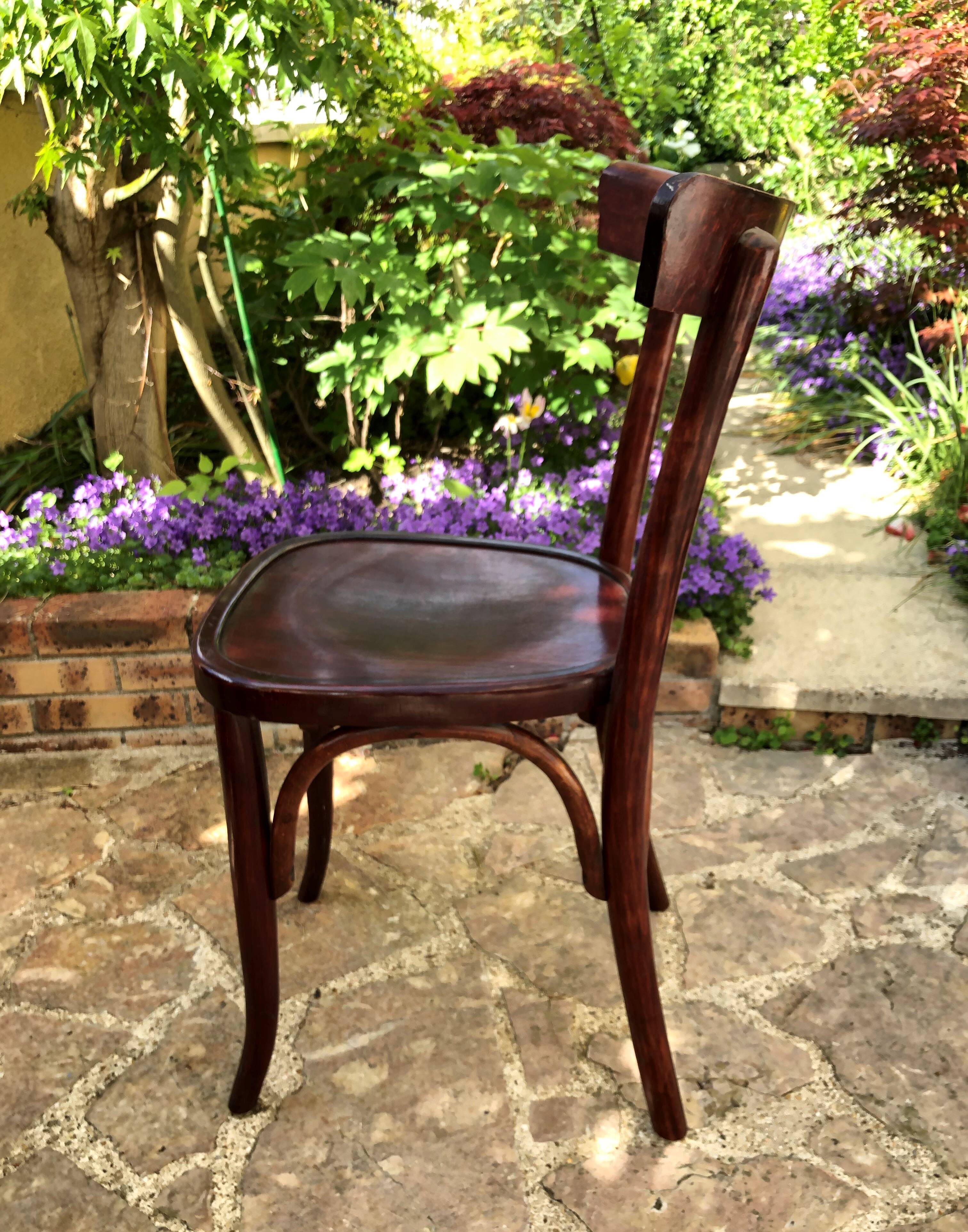 Set of three bistro chairs