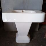 Washbasin design epoch 1970s enamelled ceramic