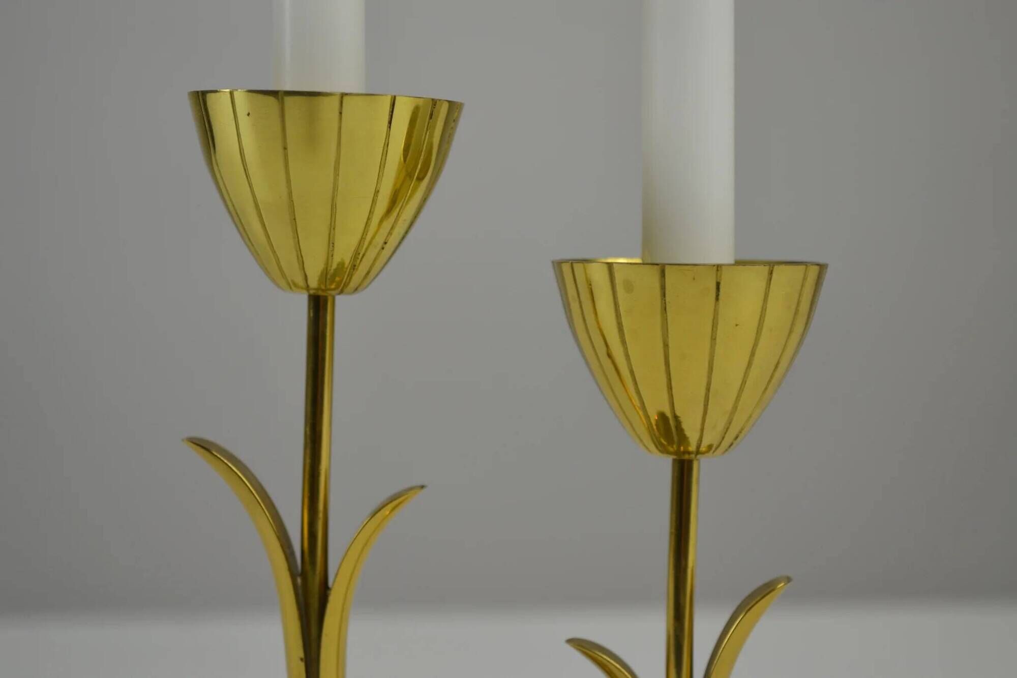 Tulip shaped Candle holder by Gunnar Ander for Ystad-Metall, Sweden, 1950s/1960s