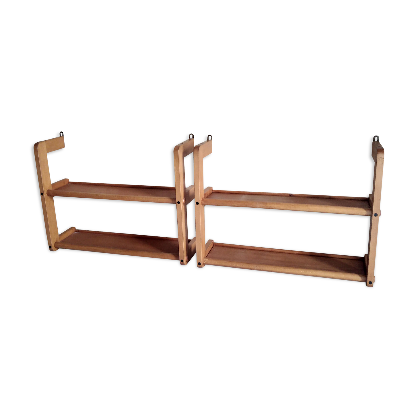 Scandinavian modular wooden shelves