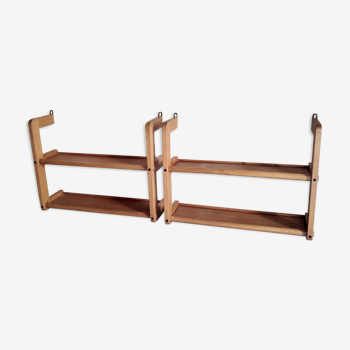 Scandinavian modular wooden shelves