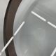 Mid-Century Circular Coffee Table with Wooden Base and Glass Top
