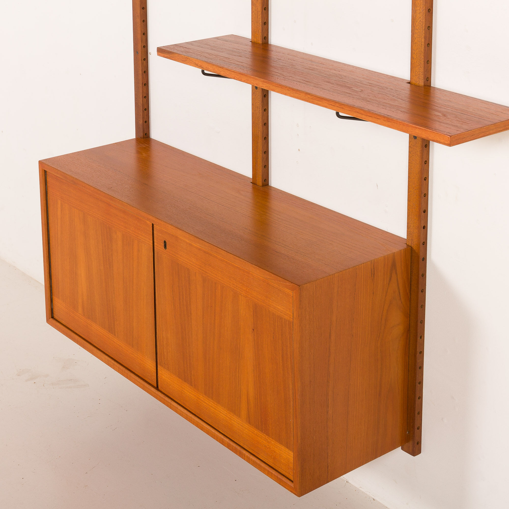 Scandinavian mid-century teak wall unit, 1970s