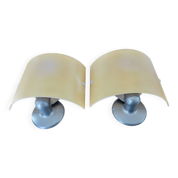 Pair of "piperita" wall lights by Marcello Ziliani for Flos, 1994