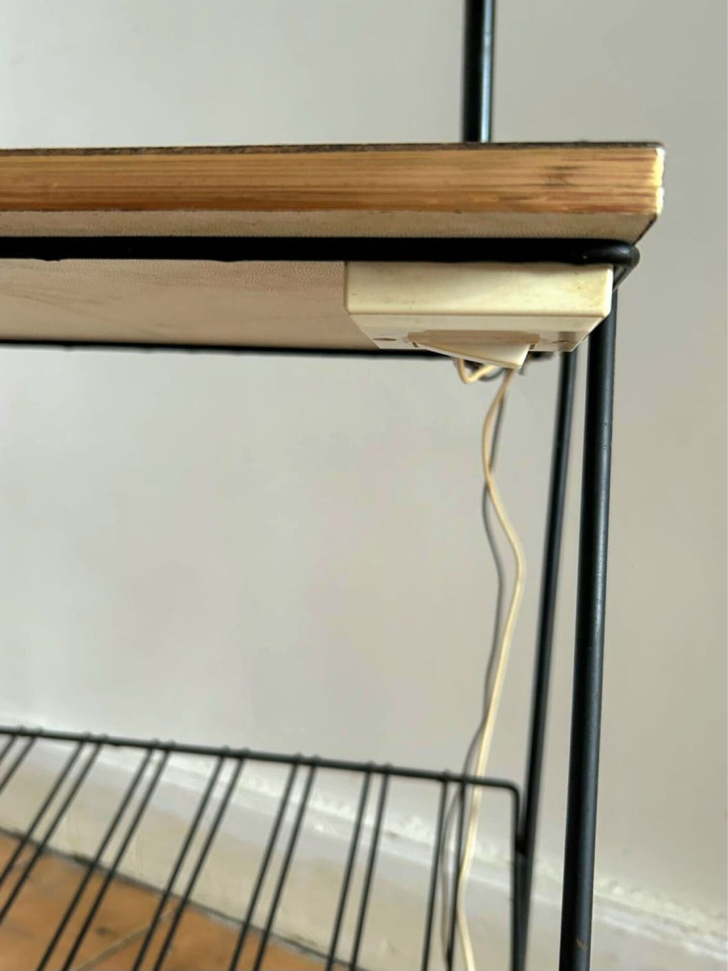 Magazine table with vintage floor lamp, antique side furniture, l