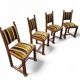 4 x Swedish / Oak Neoclassic / Grace / Dining Chairs