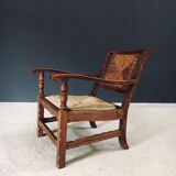 Arts & Crafts Handcrafted Low Lounge Armchairs, Belgium, 1920s, Set of 2