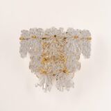 pair of crystal wall lights by Kinkeldey, Germany, 1970s.