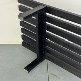 XL Vintage MCM Martin Visser black slat bench coffee table, 1960s