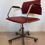Fully Restored Cherry Office Desk Chair by Kovona, Czechoslovakia 1970’s