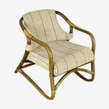 Fauteuil bambou de Rohé Noorwolde Vintage 1950