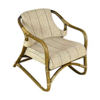 Fauteuil bambou de Rohé Noorwolde Vintage 1950