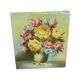 Flowers in Vase Still Life Painting Amateur Signed 27cm