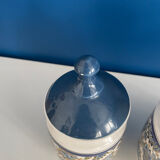 Vintage blue spice jars