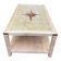 Renovated solid wood coffee table in chic country seaside style.