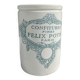 Pot à confiture en gres blanc Félix Potin