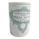 Pot à confiture en gres blanc Félix Potin